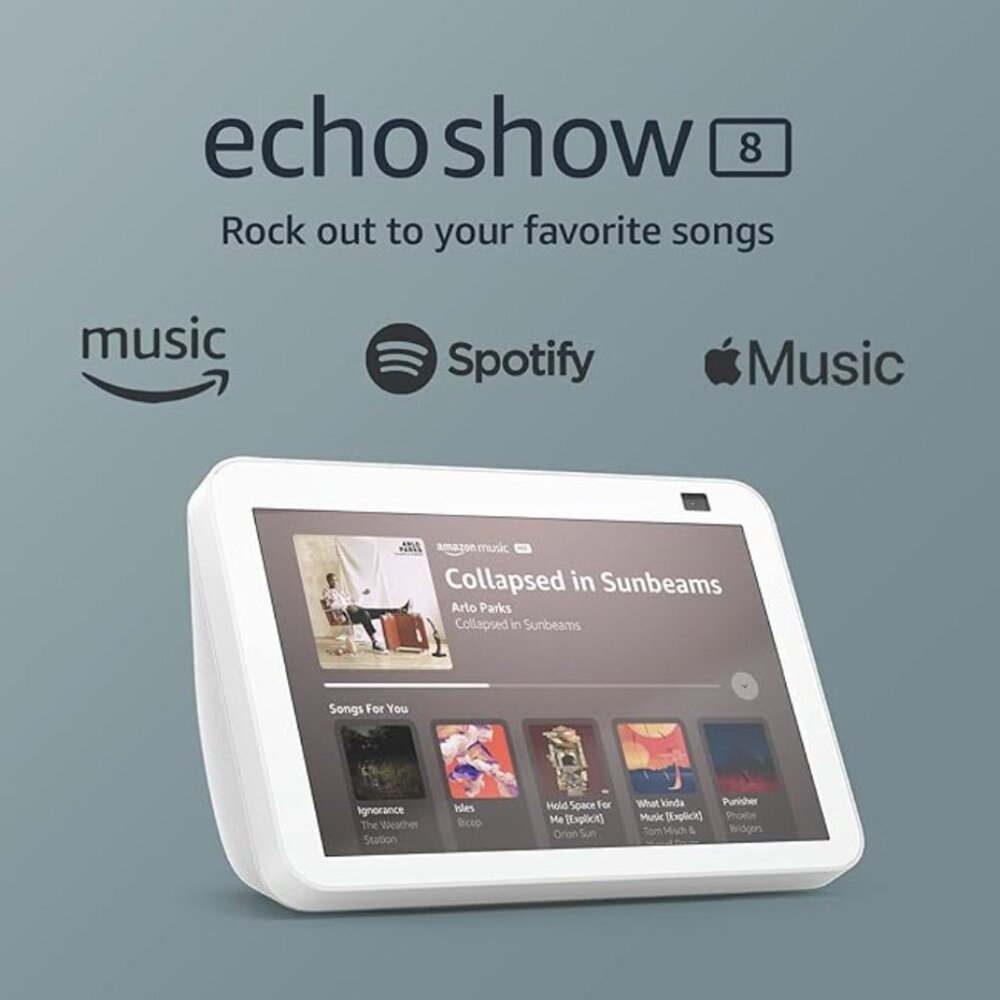 New in Box: Echo Show 8 (2nd Gen) with HD Smart Display, Video, Adjustable Stand